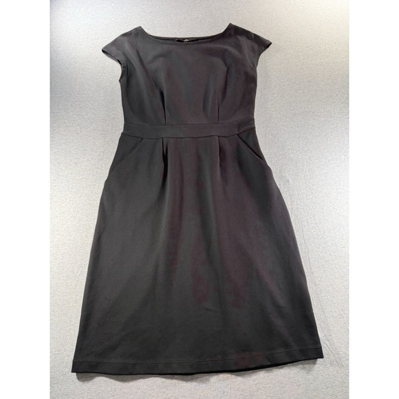 Quince Dresses & Skirts - Quince Ultra Stretch Ponte Cap Sleeve Sheath Dress Black Women's Small Pockets